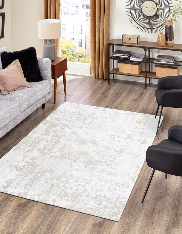 Ivory 2' 3 x 3' 1 Abbey Rectangle Area Rug 100% Cotton All Natural Living Dining Room Bedroom Carpet for Sale at Rug Engine