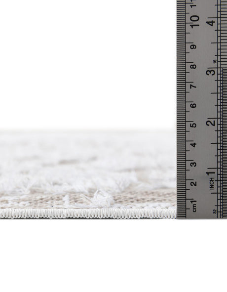 Ivory 6' 5 x 9' Abbey Rectangle Area Rug 100% Cotton All Natural Living Dining Room Bedroom Carpet for Sale at Rug Engine
