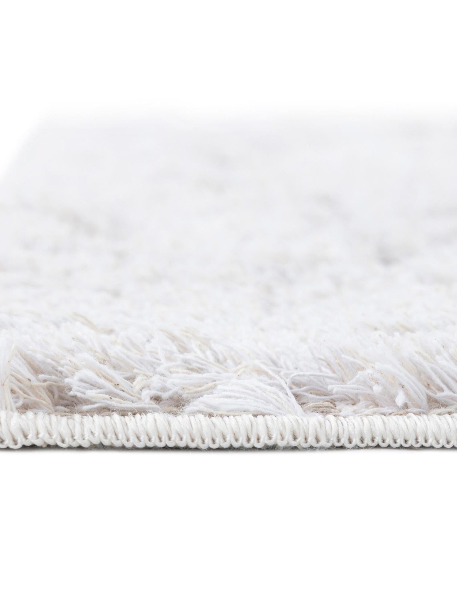Ivory 6' 5 x 9' Abbey Rectangle Area Rug 100% Cotton All Natural Living Dining Room Bedroom Carpet for Sale at Rug Engine