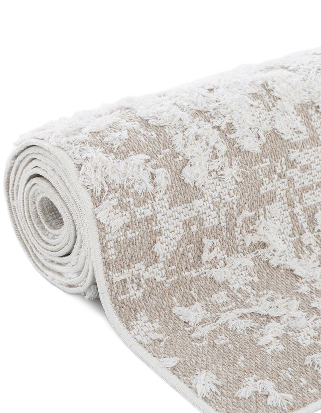 Ivory 9' 10 x 14' 1 Abbey Rectangle Area Rug 100% Cotton All Natural Living Dining Room Bedroom Carpet for Sale at Rug Engine