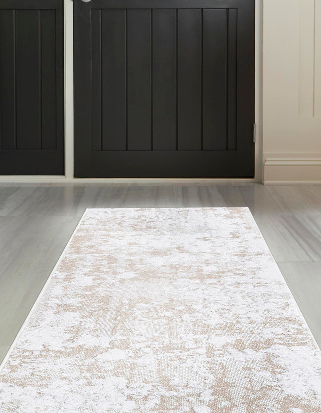 Ivory 2' 7 x 12' Abbey Runner Area Rug 100% Cotton All Natural Living Dining Room Bedroom Carpet for Sale at Rug Engine