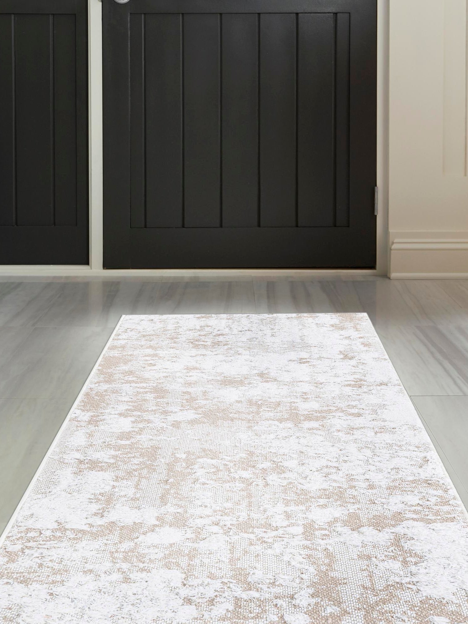 Ivory 2' 3 x 6' 1 Abbey Runner Area Rug 100% Cotton All Natural Living Dining Room Bedroom Carpet for Sale at Rug Engine