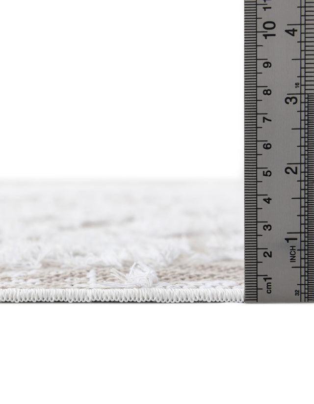 Ivory 2' 3 x 6' 1 Abbey Runner Area Rug 100% Cotton All Natural Living Dining Room Bedroom Carpet for Sale at Rug Engine