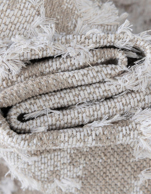 Ivory 2' 7 x 12' Abbey Runner Area Rug 100% Cotton All Natural Living Dining Room Bedroom Carpet for Sale at Rug Engine