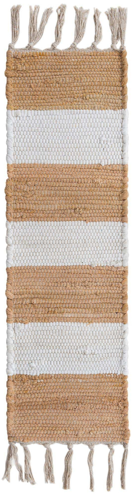 13 Pcs Beige 1' x 2' 6 Chindi Rag Stair Treads