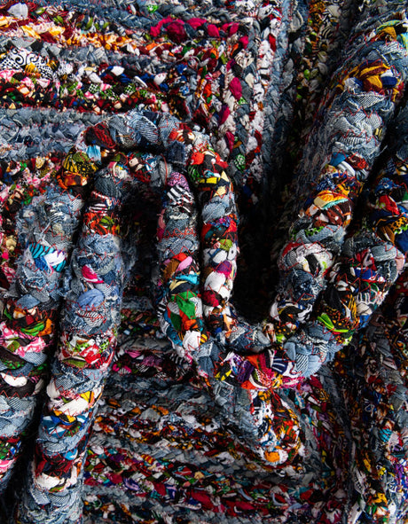 13 pcs Blue and Multicolor 0' 9 x 2' 6 Braided Chindi Indoor Stair Treads Accent Area Rug Staircase Set 100% Cotton Hand Braided Natural Eco-Friendly Boho Style Modern Carpet for Living Rooms Dining Office Dorm for Sale at Rug Engine