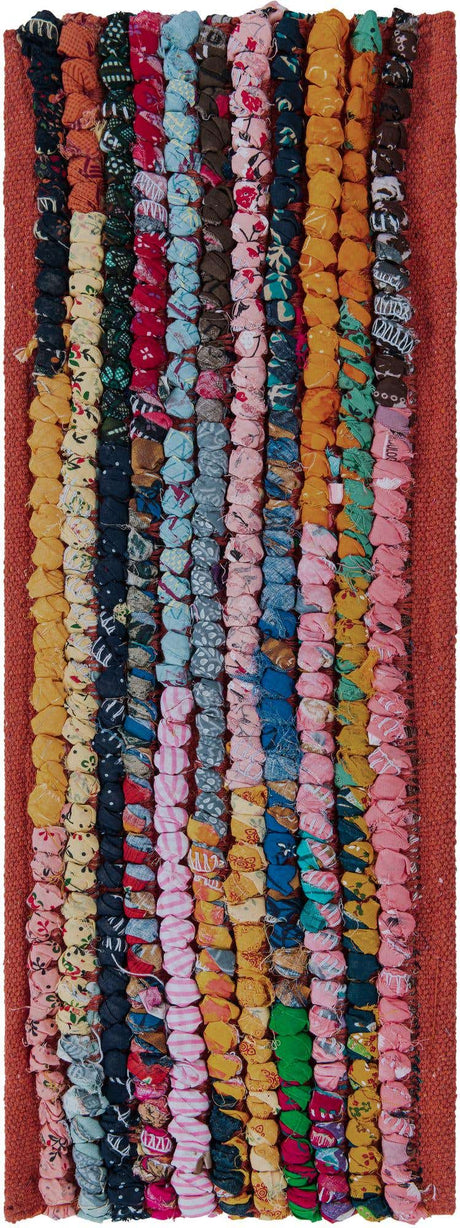 13 Pcs Multicolor 1' x 2' 6 Braided Chindi Stair Treads