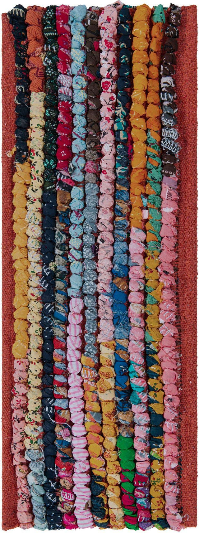 13 Pcs Multicolor 1' x 2' 6 Braided Chindi Stair Treads