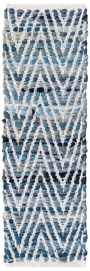 13 Pcs Denim 1' x 2' 6 Chindi Chevron Stair Treads
