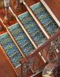 13 Pcs Green 1' x 2' 6 Chindi Chevron Stair Treads
