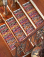 13 Pcs Multicolor 1' x 2' 6 Chindi Chevron Stair Treads