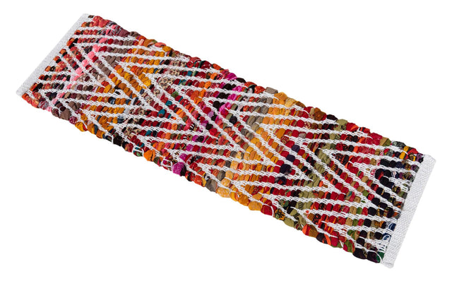 13 Pcs Multicolor 1' x 2' 6 Chindi Chevron Stair Treads