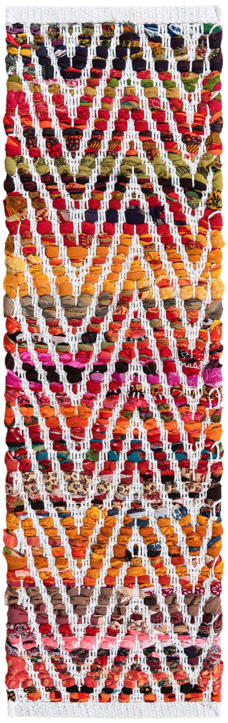 13 Pcs Multicolor 1' x 2' 6 Chindi Chevron Stair Treads