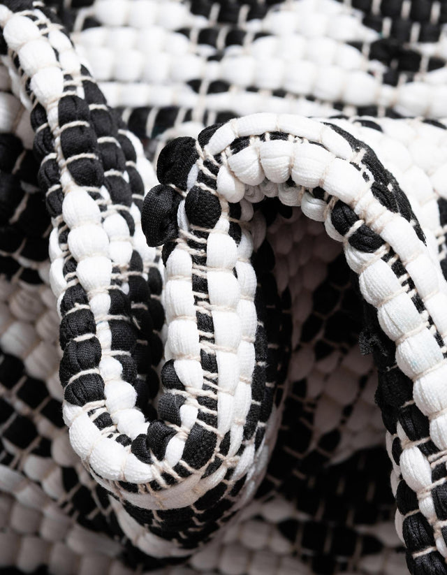 13 Pcs White Black 1' x 2' 6 Chindi Jute Stair Treads