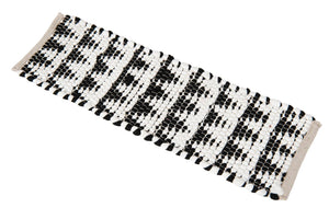 13 Pcs White Black 1' x 2' 6 Chindi Jute Stair Treads
