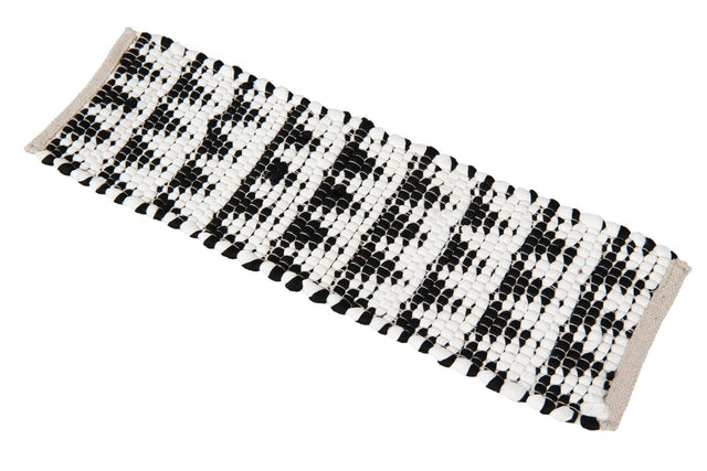 13 Pcs White Black 1' x 2' 6 Chindi Jute Stair Treads