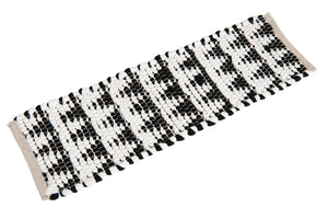 13 Pcs White Black 1' x 2' 6 Chindi Jute Stair Treads