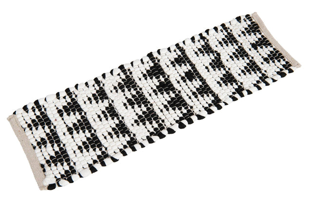 13 Pcs White Black 1' x 2' 6 Chindi Jute Stair Treads