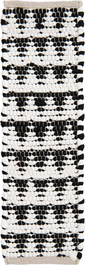 13 Pcs White Black 1' x 2' 6 Chindi Jute Stair Treads