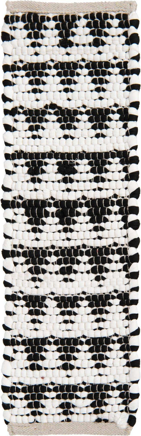 13 Pcs White Black 1' x 2' 6 Chindi Jute Stair Treads