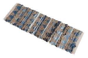 13 Pcs Navy Blue 1' x 2' 6 Chindi Jute Stair Treads
