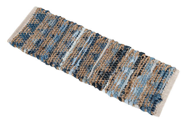 13 Pcs Navy Blue 1' x 2' 6 Chindi Jute Stair Treads