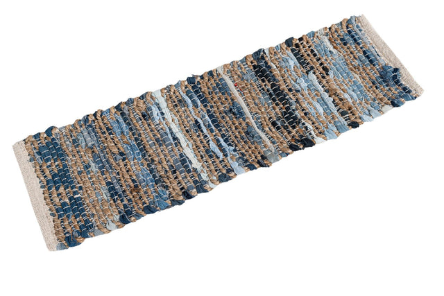 13 Pcs Navy Blue 1' x 2' 6 Chindi Jute Stair Treads