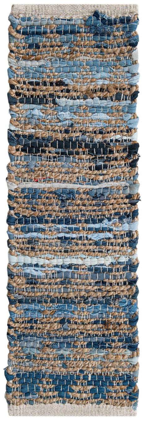 13 Pcs Navy Blue 1' x 2' 6 Chindi Jute Stair Treads