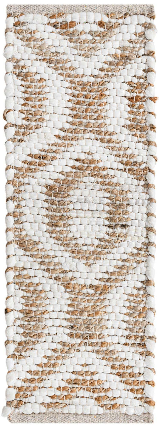 13 Pcs White 1' x 2' 6 Chindi Jute Stair Treads