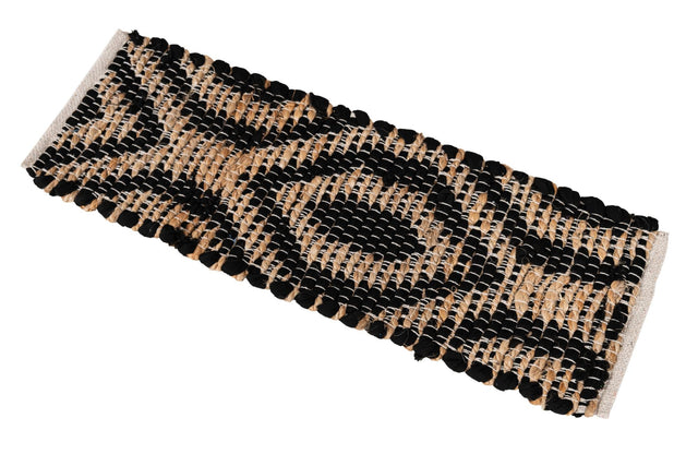 13 Pcs Black 1' x 2' 6 Chindi Jute Stair Treads