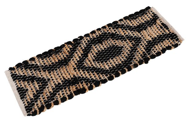 13 Pcs Black 1' x 2' 6 Chindi Jute Stair Treads