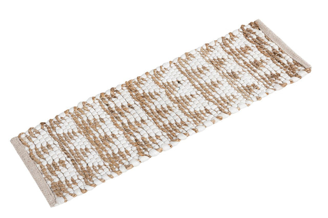 13 Pcs White 1' x 2' 6 Chindi Jute Stair Treads