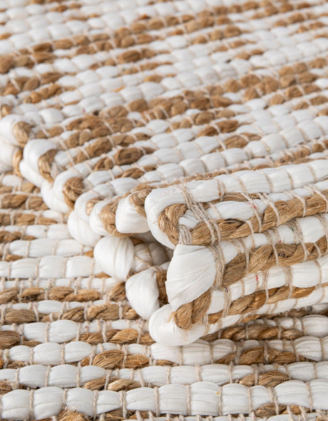 13 pcs White 0' 9 x 2' 6 Chindi Jute Indoor Stair Treads Accent Area Rug Staircase Set Interior Design Home Decor Carpet Mat for Sale at Rug Engine