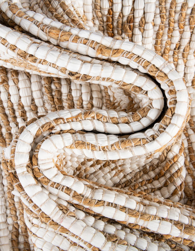 13 Pcs White 1' x 2' 6 Chindi Jute Stair Treads