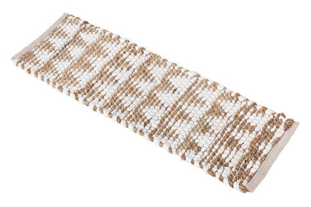 13 Pcs White 1' x 2' 6 Chindi Jute Stair Treads