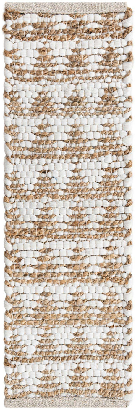13 Pcs White 1' x 2' 6 Chindi Jute Stair Treads