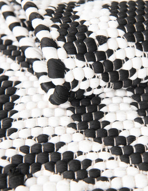 13 Pcs Black and White 1' x 2' 6 Chindi Jute Stair Treads
