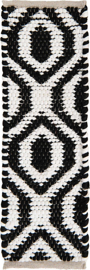 13 Pcs Black and White 1' x 2' 6 Chindi Jute Stair Treads