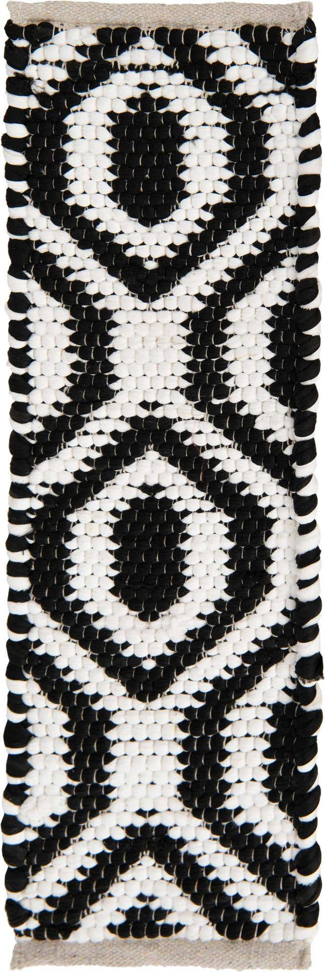 13 Pcs Black and White 1' x 2' 6 Chindi Jute Stair Treads