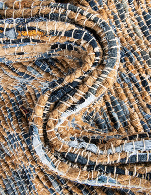 13 Pcs Navy Blue 1' x 2' 6 Chindi Jute Stair Treads