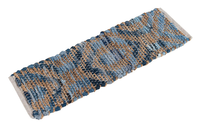 13 Pcs Navy Blue 1' x 2' 6 Chindi Jute Stair Treads