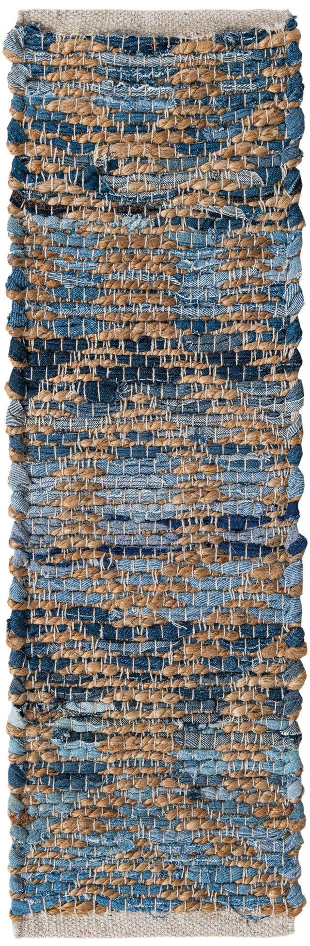 13 Pcs Navy Blue 1' x 2' 6 Chindi Jute Stair Treads