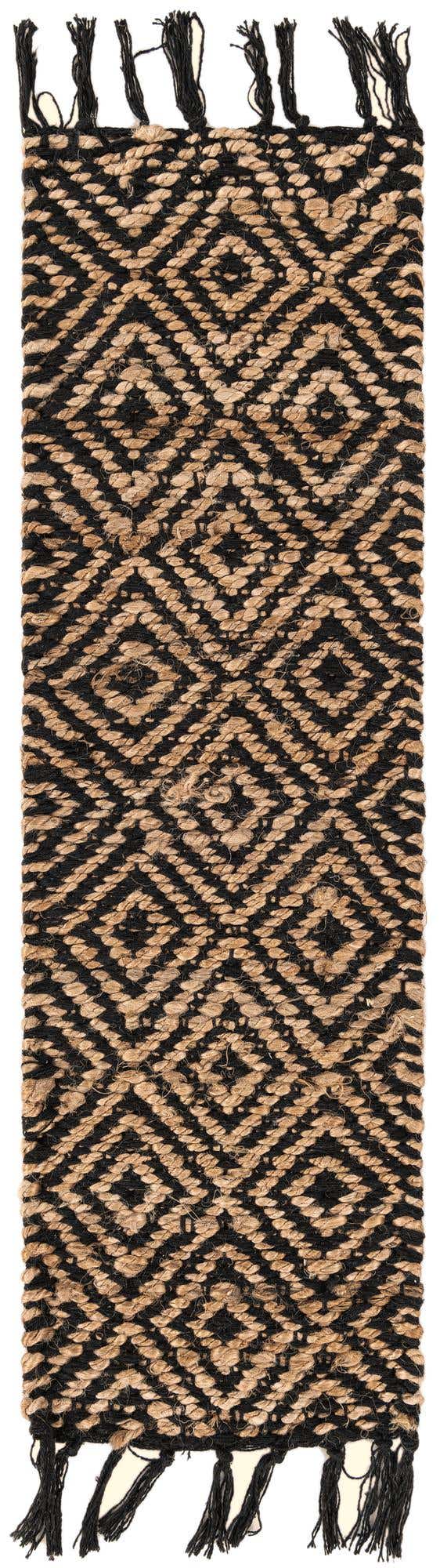 13 Pcs Black 1' x 2' 6 Braided Jute Stair Treads