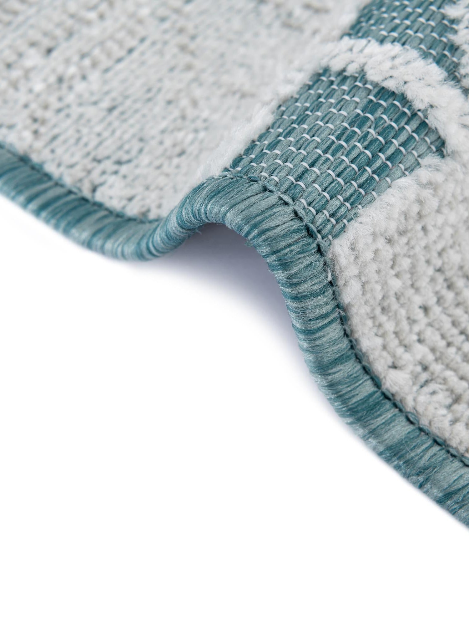 Light Blue 4' 5 x 6' 1 Outdoor Botanical Rectangle Area Rug Weather Resistant for Patio, Deck, Terrace, Balcony, Porch Polypropylene Garden Floral Tropical Carpet for Sale at Rug Engine