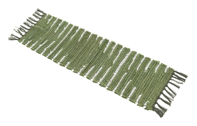 13 Pcs Green 1' x 2' 6 Chindi Cotton Stair Treads