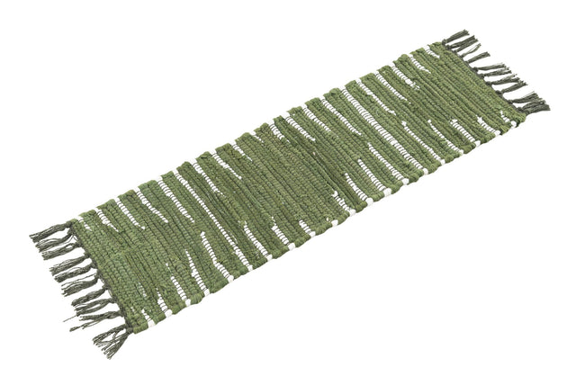 13 Pcs Green 1' x 2' 6 Chindi Cotton Stair Treads