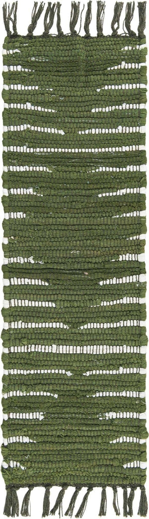 13 Pcs Green 1' x 2' 6 Chindi Cotton Stair Treads