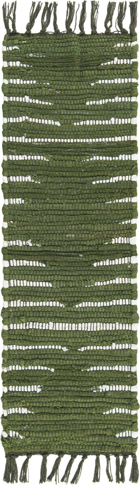 13 Pcs Green 1' x 2' 6 Chindi Cotton Stair Treads