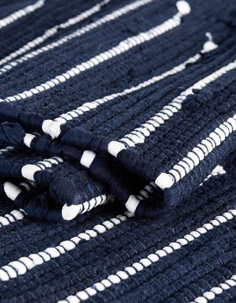 13 pcs Navy Blue 0' 9 x 2' 6 Chindi Cotton Indoor Stair Treads Accent Area Rug Staircase Set Interior Design Home Decor Carpet Mat for Sale at Rug Engine