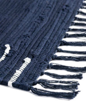 13 Pcs Navy Blue 1' x 2' 6 Chindi Cotton Stair Treads